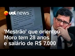 Celular de Moro: 'Mestrão' que orientou senador em sabatina de Dino tem 28 anos e salário de 7 mil