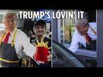 Donald Trump works at McDonald’s as he dons apron & makes French fries on campaign trail