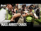 Record number arrested at Palestine Action protest as demonstrators bring chaos to London