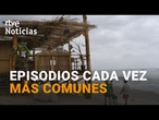 CÁDIZ: Las FUERTES OLAS arrastran todo a su paso y se comen una playa y el CHRINGUITO | RTVE