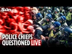 LIVE: Met and Merseyside police chiefs questioned on protest policing