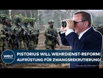 BUNDESWEHR: Neue Einberufungspraxis für mögliche Zwangsrekrutierung! – Pistorius plant Reform