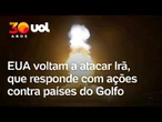 Conflito EUA e Irã: ataques voltam a acontecer após quebra de cessar-fogo; veja vídeos