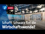 Schafft Schwarz-Rot die Wirtschaftswende? | ARD-Presseclub