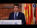 Mazón exige una financiación justa y un fondo de nivelación en el discurso del 9 d'Octubre
