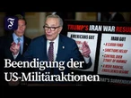 Dämpfer für Trump - US-Senat für Ende der US-Angriffe auf Iran