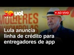 Lula anuncia linha de crédito para entregadores de aplicativos financiarem motos novas; assista