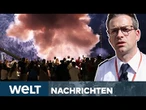 GEWALTIGE EXPLOSION: Gewaltige Kugelbombe explodiert - Feuerwerksfiasko auf Rheinkirmes | Livestream