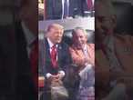 Trump was spotted chatting with New York Knicks and Madison Square Garden owner