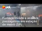 Fumaça na estação República assusta passageiros em São Paulo; vídeos mostram momento