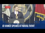 JD Vance attends event amid Trump tariff threats