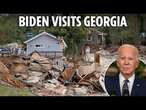 LIVE: Joe Biden visits Georgia to survey Hurricane Helene damage