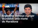 Maradona: Argentina começa a julgar os 7 profissionais de saúde acusados pela morte do ídolo; vídeo