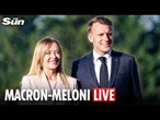LIVE: French President Macron welcomes Italian PM Meloni for bilateral talks