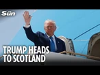LIVE: Donald Trump departs the White House and heads to Scotland for 'private' visit