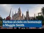 Varitas mágicas al cielo: los fans de Harry Potter homenajean a la actriz Maggie Smith