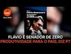 Flávio é senador de zero produtividade para o país, diz PT