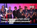 Le président de la République, Emmanuel Macron, a félicité les joueurs du PSG