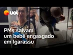PMs salvam um bebê engasgado em Igarassu, Pernambuco; veja vídeo