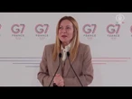 Meloni al G7: Con Trump rapporto immutato, abbiamo carattere forte