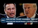 USA: "Das ist politischer Selbstmord!" Jetzt greift Elon Musk US-Präsident Donald Trump frontal an!
