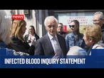 Infected blood inquiry chair gives statement after report published