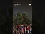 Crowds gather at entrance to 'Salute to America 250'