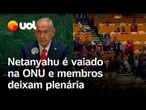 Netanyahu é vaiado na Assembleia Geral da ONU e delegações deixam plenária; veja vídeo