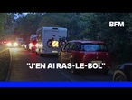 ROBIN DE BFM - Des centaines d'évacués sont bloqués depuis plusieurs heures sur les routes