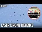 Incredible moment South Korea uses laser cannons to shoot down drone swarm