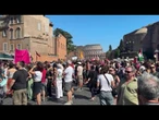 Il corteo Antifascista a Roma sfila su via dei Fori Imperiali