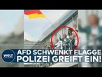 BERLIN: AfD-Politikerin schwenkt Deutschlandflagge – plötzlich greift die Bundestagspolizei ein!