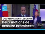 Gouvernement Lecornu : deux motions de censure examinées ce jeudi • FRANCE 24