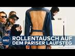 FASHION WEEK PARIS: Gewagte Designs mit XXL-Dekolleté für Männer und Sixpack-Look für Frauen!