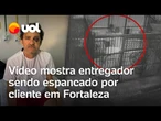 Entregador é espancado por quase 2 minutos por empresário em prédio de Fortaleza; veja vídeo