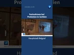 In Serbien ist es wieder zu gewaltsamen Protesten gegen die Regierung gekommen. #serbien #tagesschau
