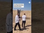 La imagen de un misil clavado en el suelo en Cisjordania tras el fuego entre Israel e Irán #Israel