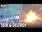 Ukrainian strike WIPES OUT Russians as they try to hide in frontline house