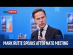 NATO Chief Mark Rutte holds news conference after summit