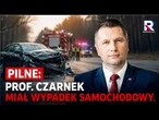 PILNE: Prof. Czarnek miał wypadek samochodowy. W jego samochód uderzyło inne auto