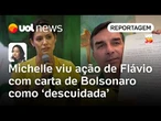 Michelle avaliou que Flávio agiu de forma 'descuidada' ao ler carta de Bolsonaro | Negreiros