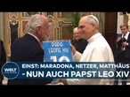 LEO XIV: Maradona, Netzer, Matthäus –und jetzt der Papst! SSC Neapel überreicht die Rückennummer 10