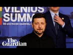 Zelenskyy and Nato's Rutte give press conference in Vilnius – watch live