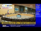Suivez en direct l'audition de Meta, X et YouTube par la commission d'enquête parlementaire TikTok