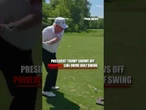WATCH: President Trump tees off and launches a long shot down the fairway