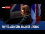 Rachel Reeves gives keynote speech at investment summit