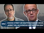WAFFENSTOPP-DEBATTE: Merz' Alleingang - „Ein Embargo wirkt wie ein Signal an Terroristen“ | Meinung