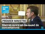 Nomination d'un Premier ministre : Emmanuel Macron ouvre un 2e round de concertations • FRANCE 24