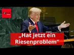 Direkt zu Beginn klagt Trump über die kaputte Technik: „Hat jetzt ein Riesenproblem“