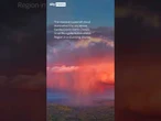 Breathtaking 'red mushroom' cloud dazzles
